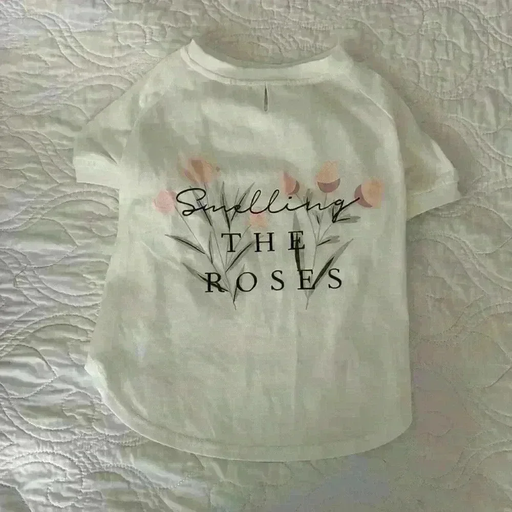 Dog “smelling the roses” T-shirt